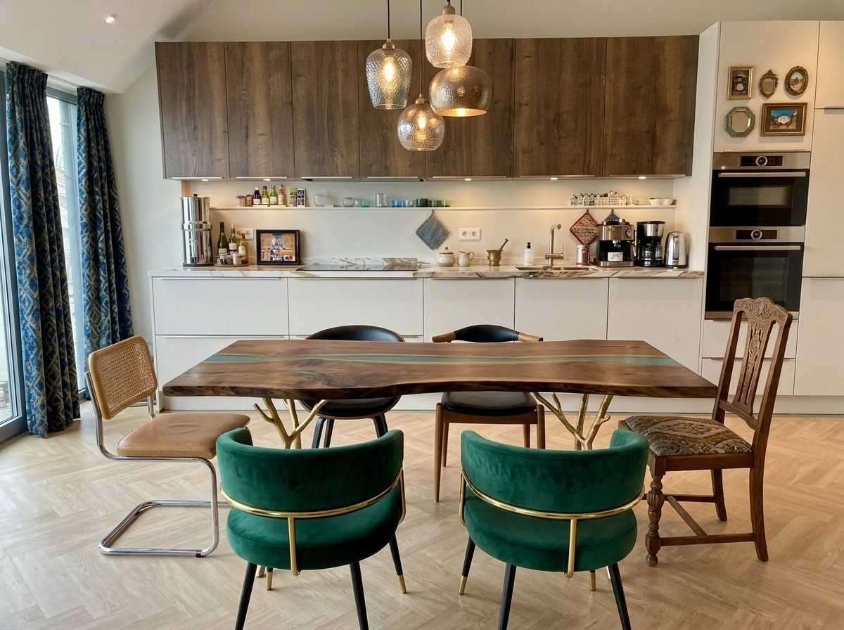 Eclectic Mutfak design — interior photo by GenRoom AI