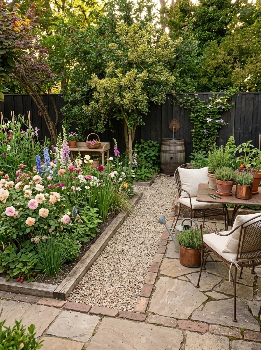 Country Rustic Garden Yard design — yard photo by GenRoom AI