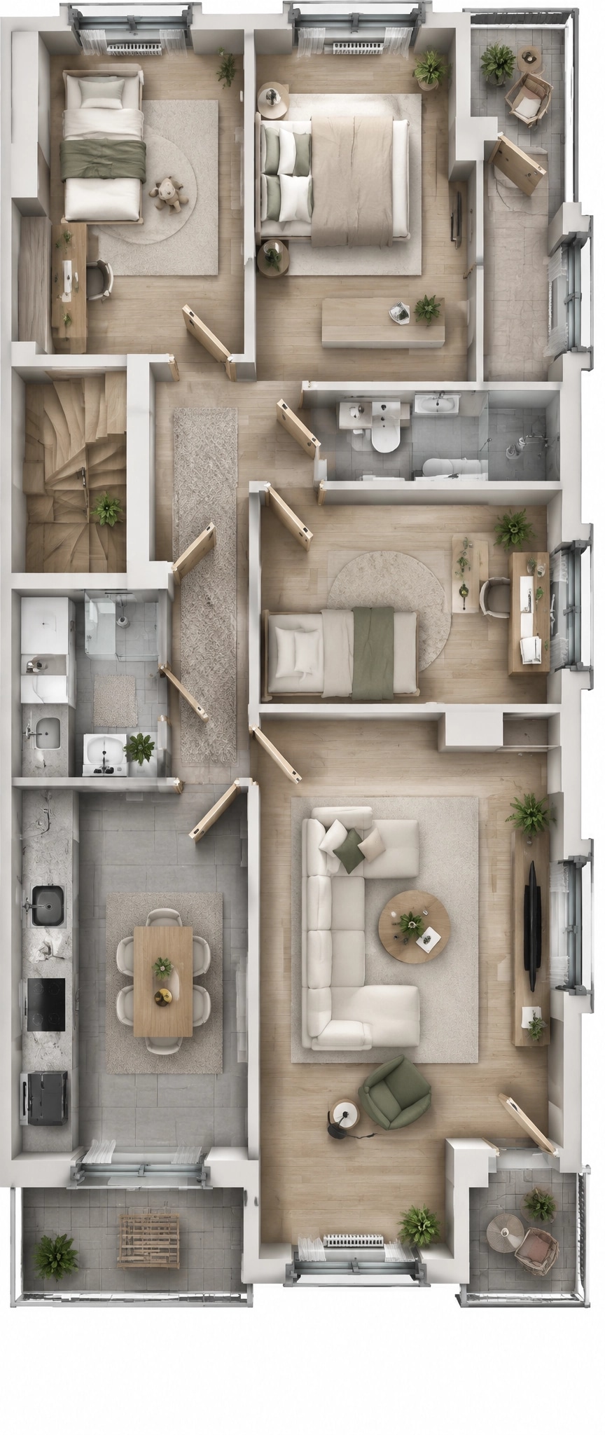Interior design in Minimalism style — Living Room by GenRoom AI