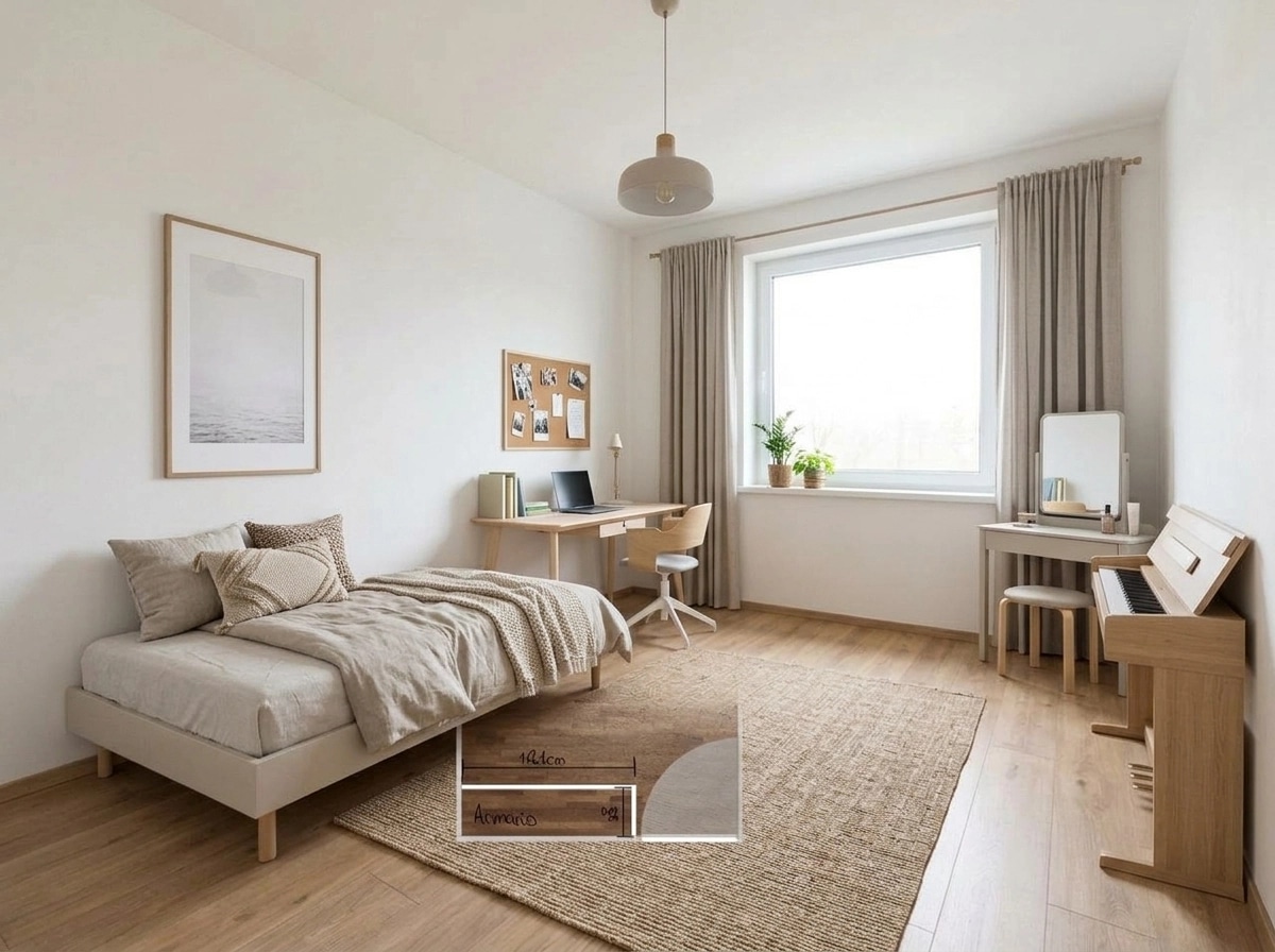 Scandinavian Bedroom design — interior photo by GenRoom AI