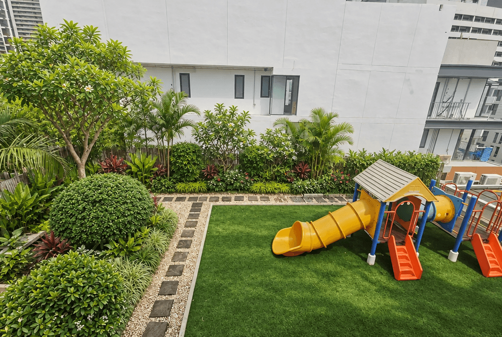 Yard design in Minimalist Yard style — photo by GenRoom AI