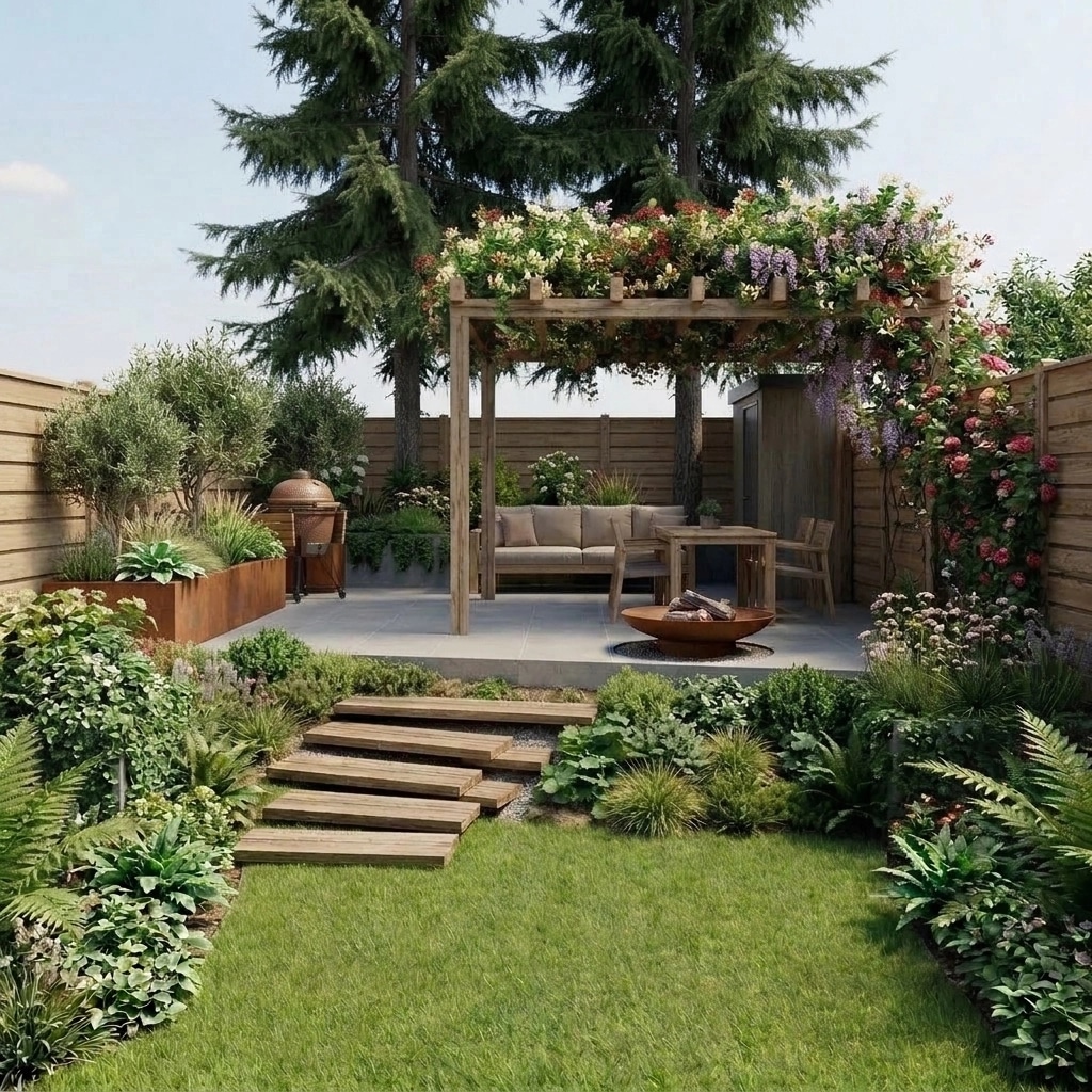 Landscape design in Eco Natural Garden style — Yard by GenRoom AI