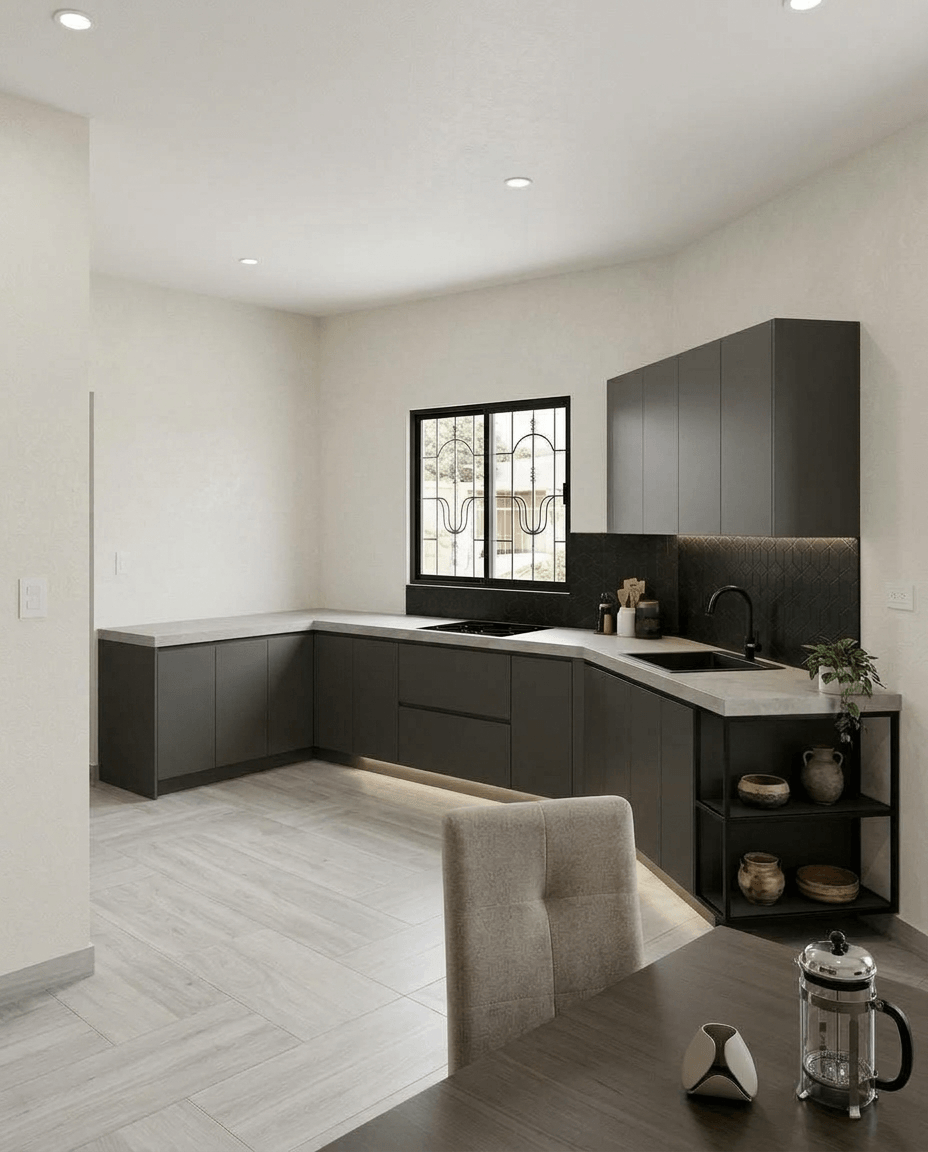Kitchen interior in no_style style — photo by GenRoom AI