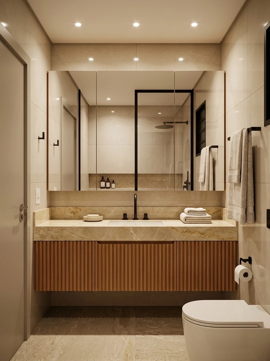 Bathroom interior in Contemporary style — photo by GenRoom AI