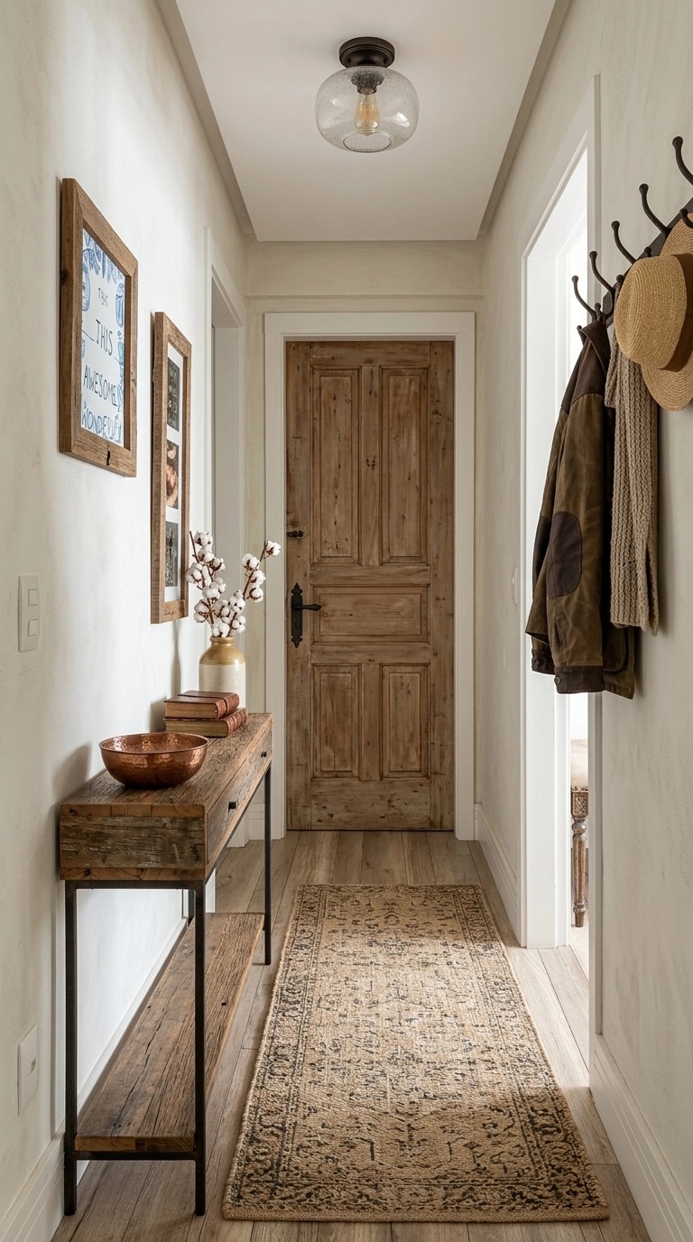 Hallway interior in Rustic style — photo by GenRoom AI
