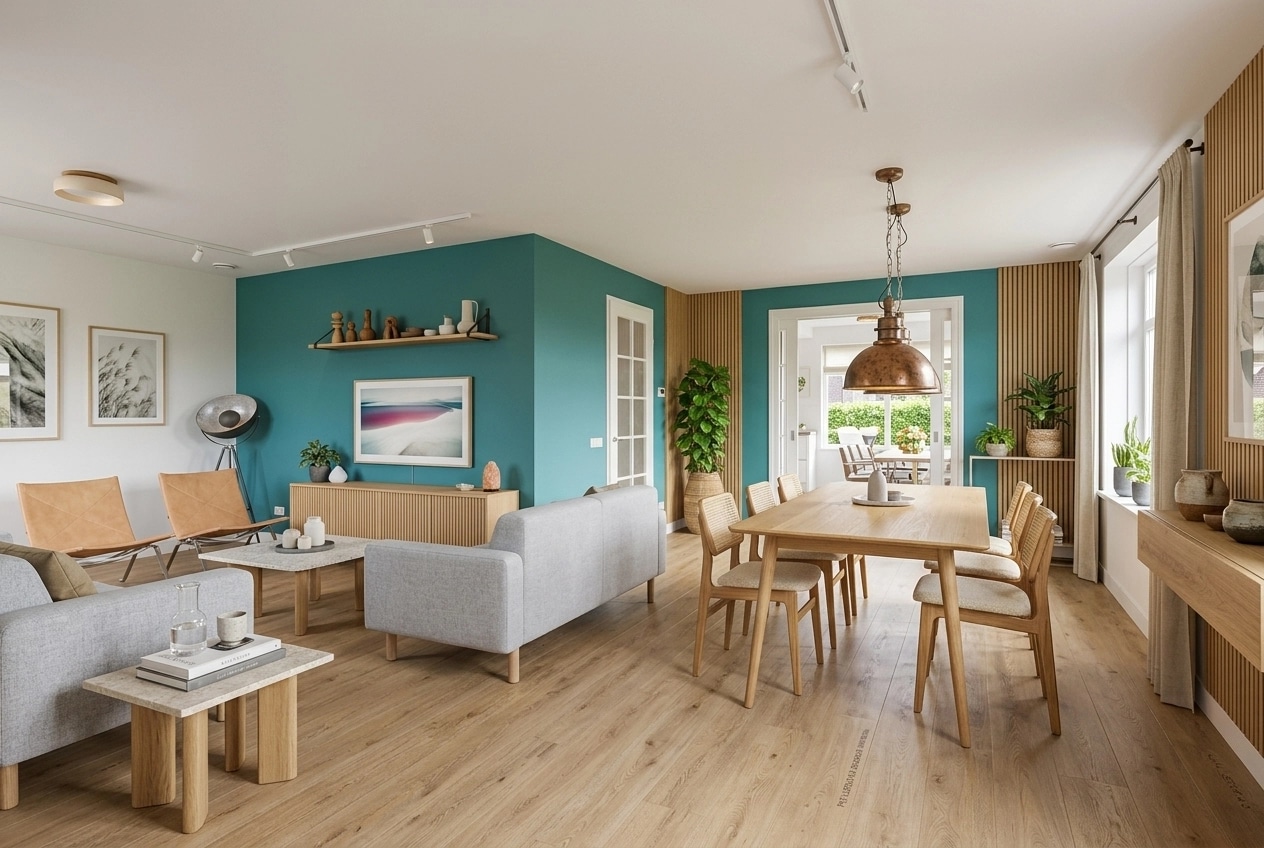 Interior design in Scandinavian style — Living Room by GenRoom AI