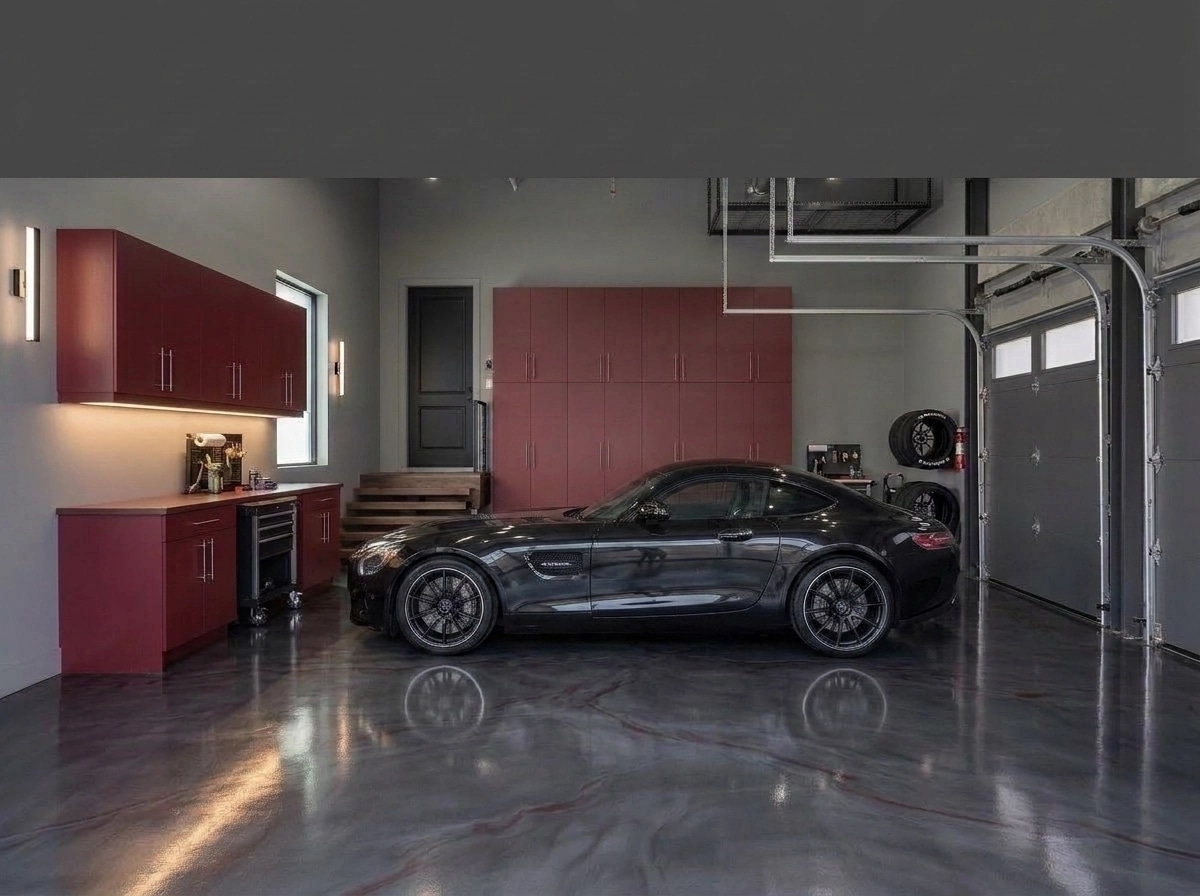 Interior design in Minimalism style — garage by GenRoom AI