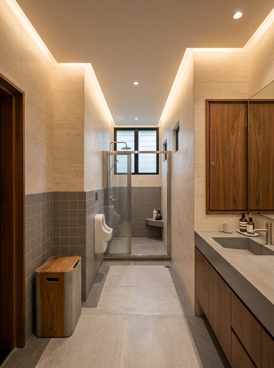 Contemporary Bathroom design — interior photo by GenRoom AI