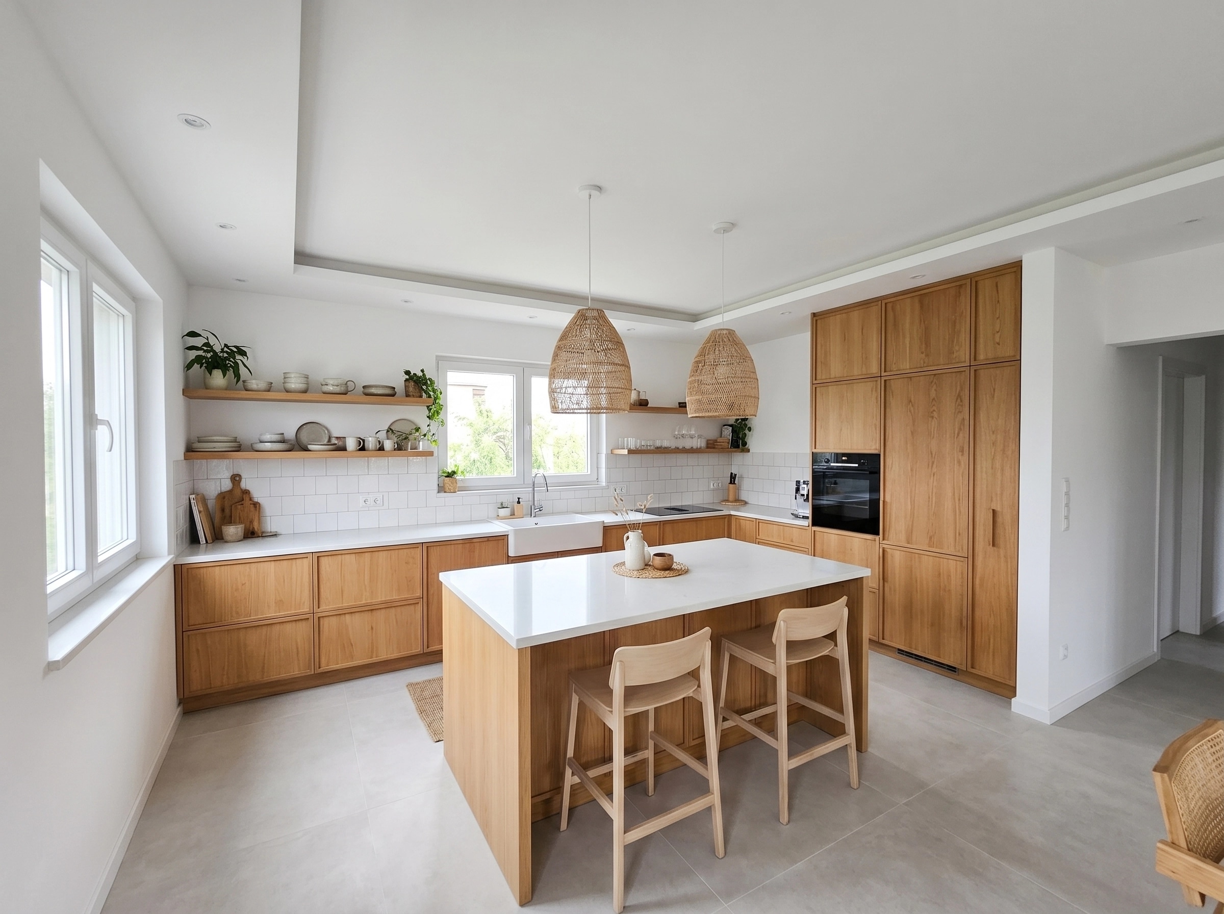 Kitchen interior in Scandinavian style — photo by GenRoom AI