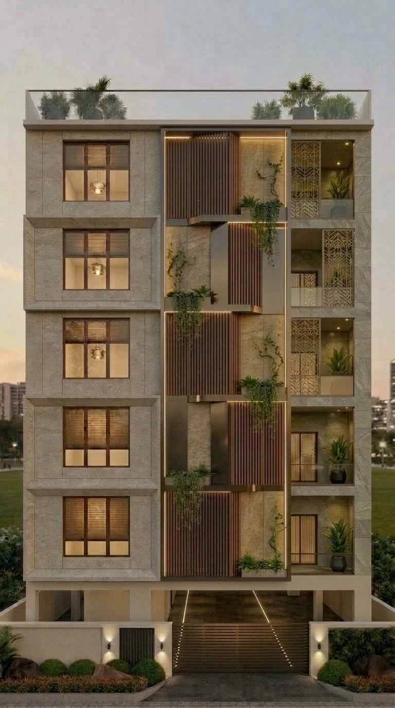 Contemporary Facade Facade design — facade photo by GenRoom AI