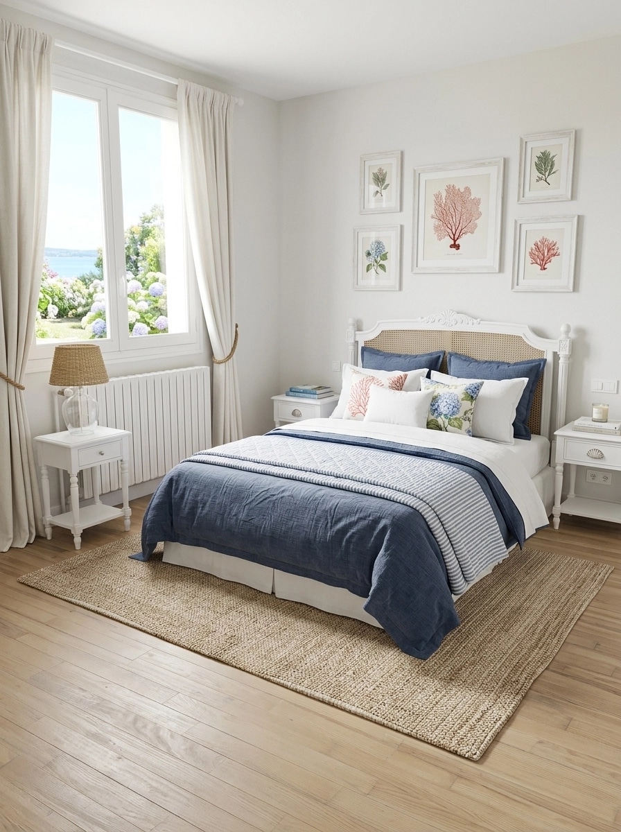 Interior design in Coastal / Hamptons style — Bedroom by GenRoom AI