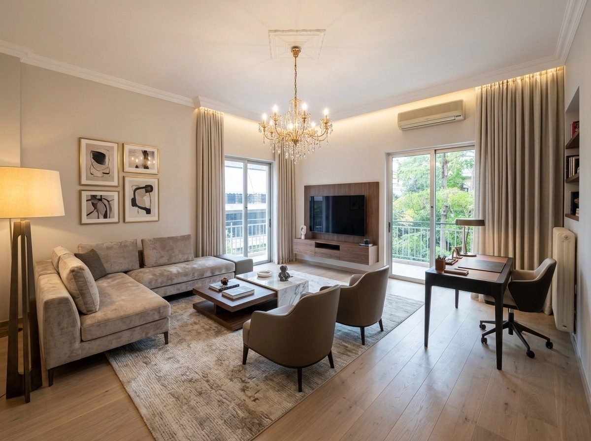 Interior design in Contemporary style — Living Room by GenRoom AI