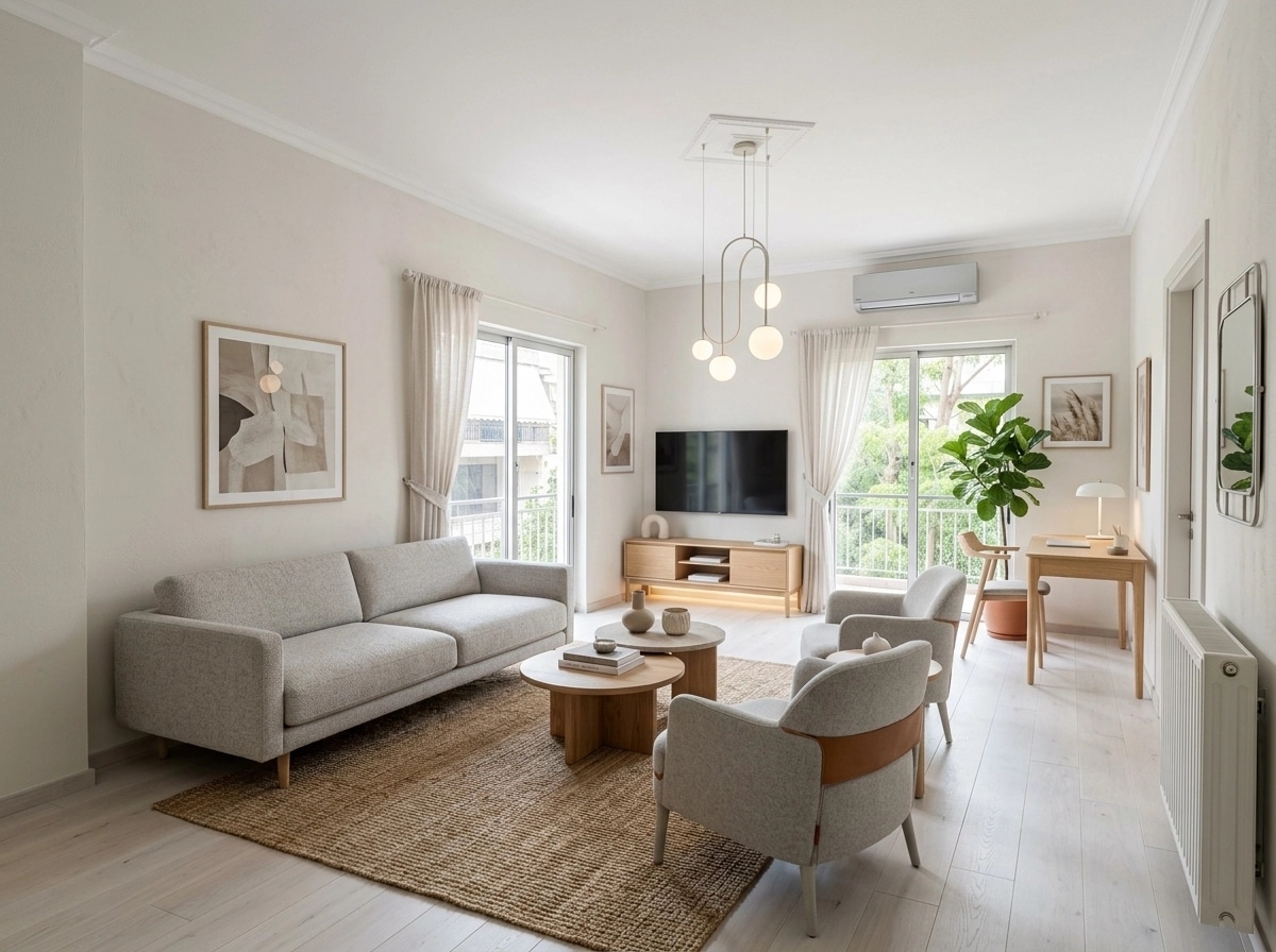 Scandinavian Living Room design — interior photo by GenRoom AI