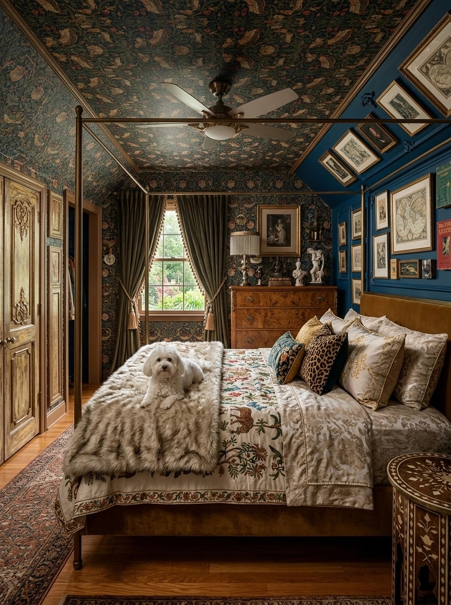 Maximalist Bedroom design — interior photo by GenRoom AI