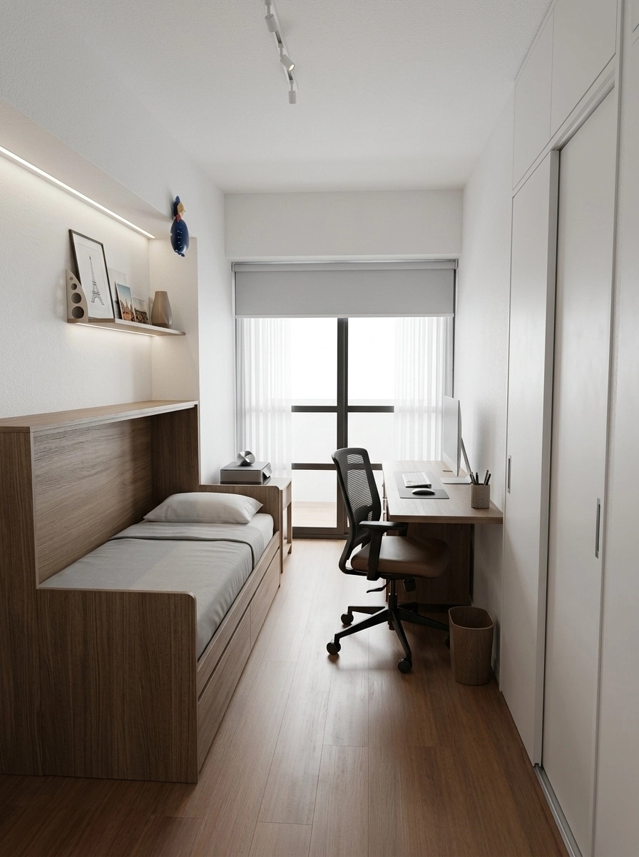 Minimalism Bedroom design — interior photo by GenRoom AI