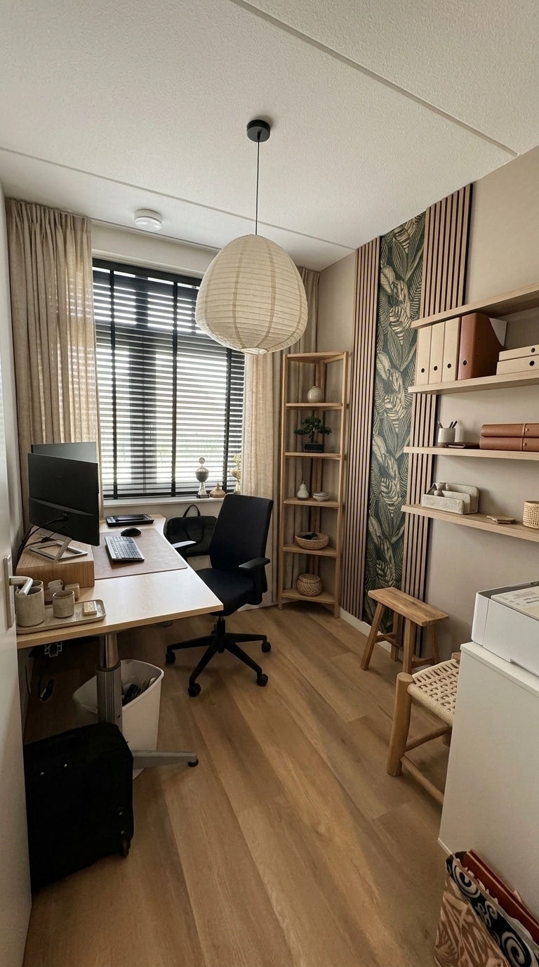 Interior design in Japandi style — home_office by GenRoom AI