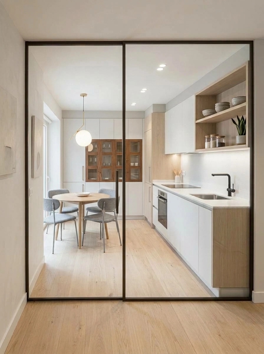 Kitchen interior in Scandinavian style — photo by GenRoom AI