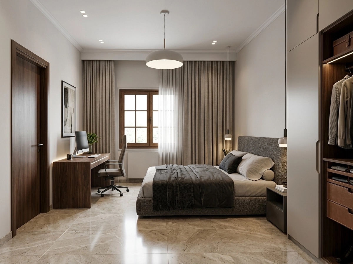 Contemporary Bedroom design — interior photo by GenRoom AI