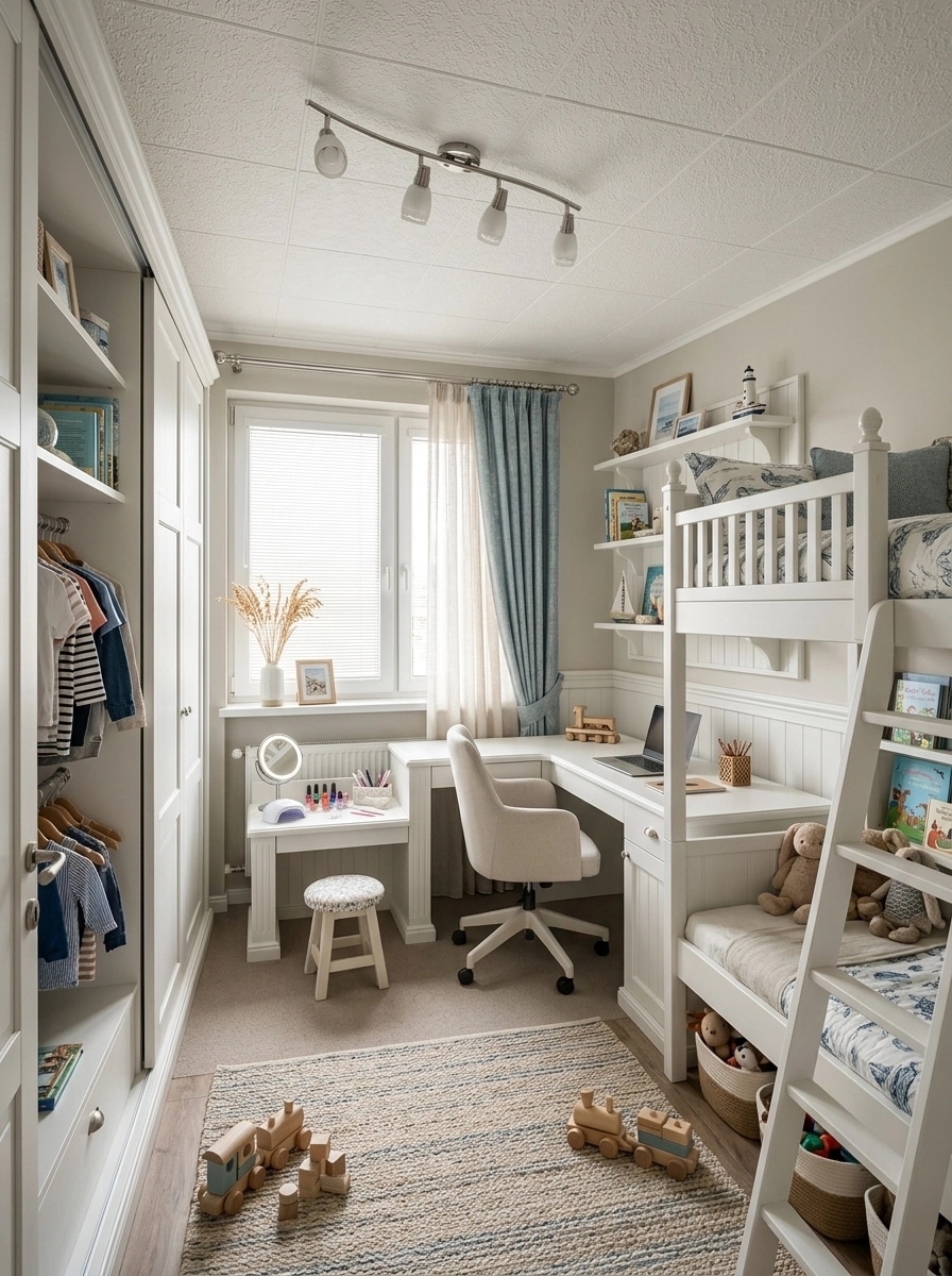 Coastal / Hamptons Kids Room design — interior photo by GenRoom AI