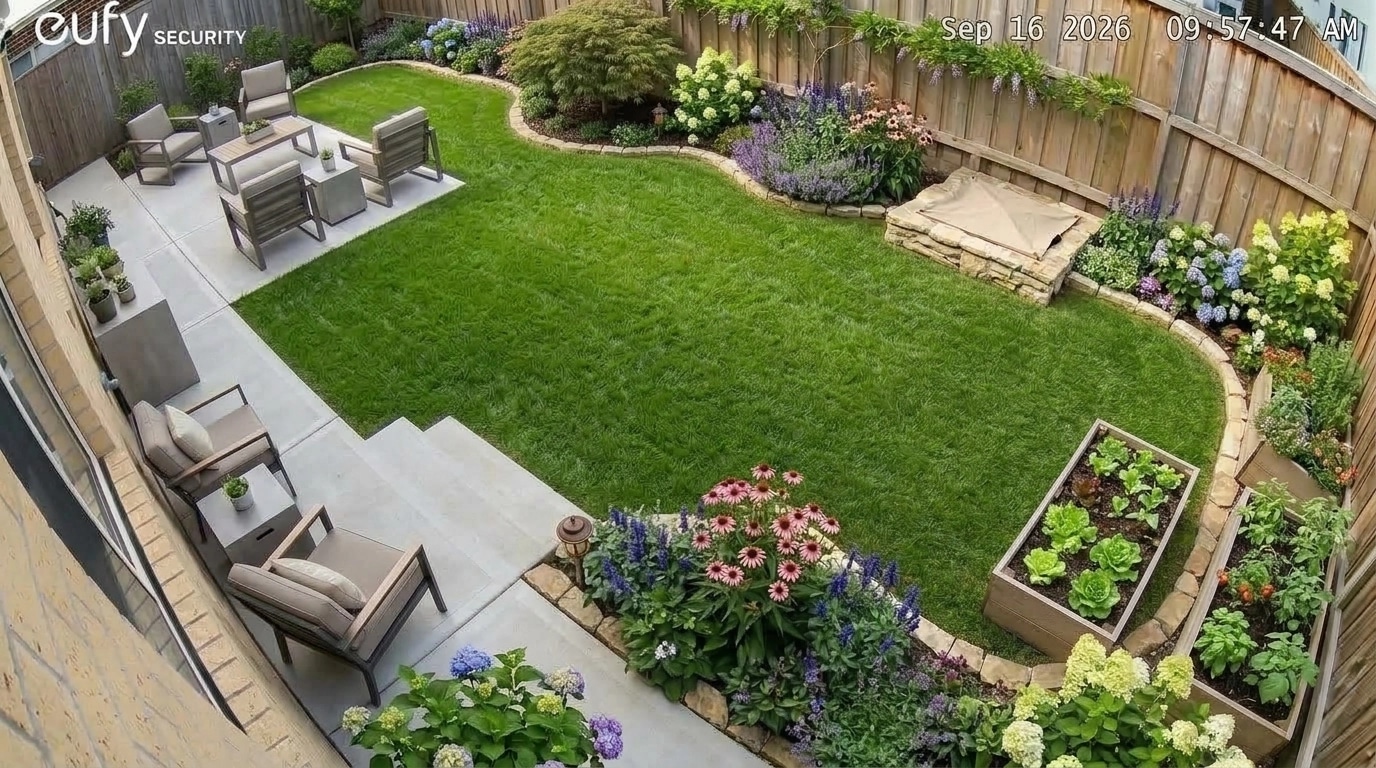 English Cottage Garden Yard design — yard photo by GenRoom AI