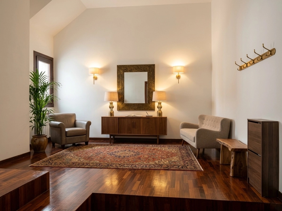 Interior design in Rustic style — lobby by GenRoom AI