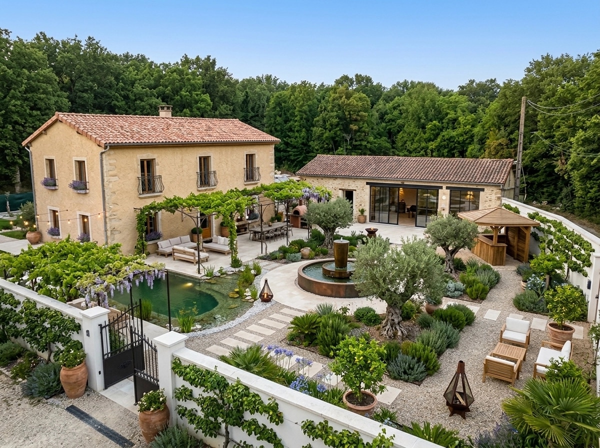 Landscape design in Mediterranean Yard style — Yard by GenRoom AI