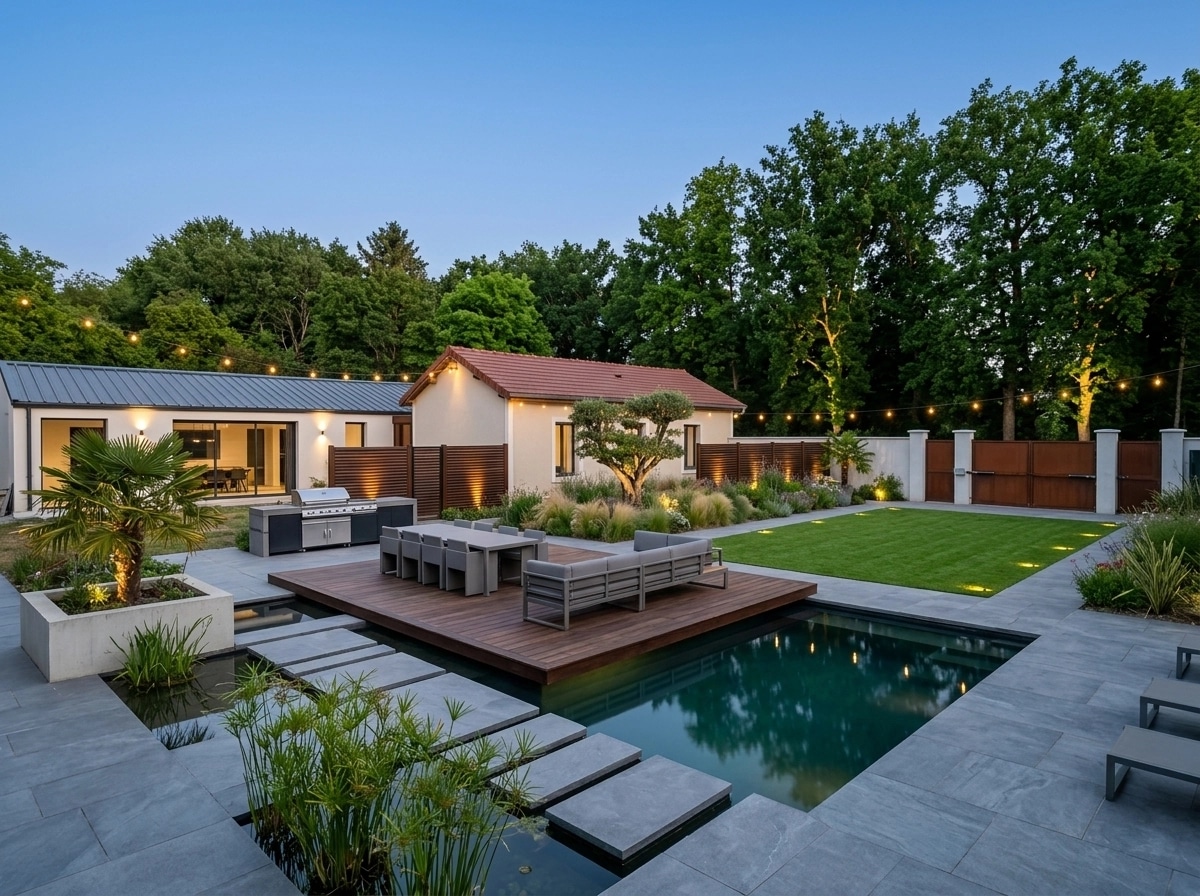 Landscape design in Minimalist Yard style — Yard by GenRoom AI