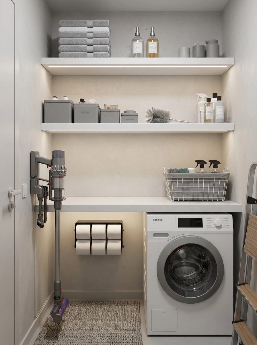 Interior design in Minimalism style — laundry by GenRoom AI