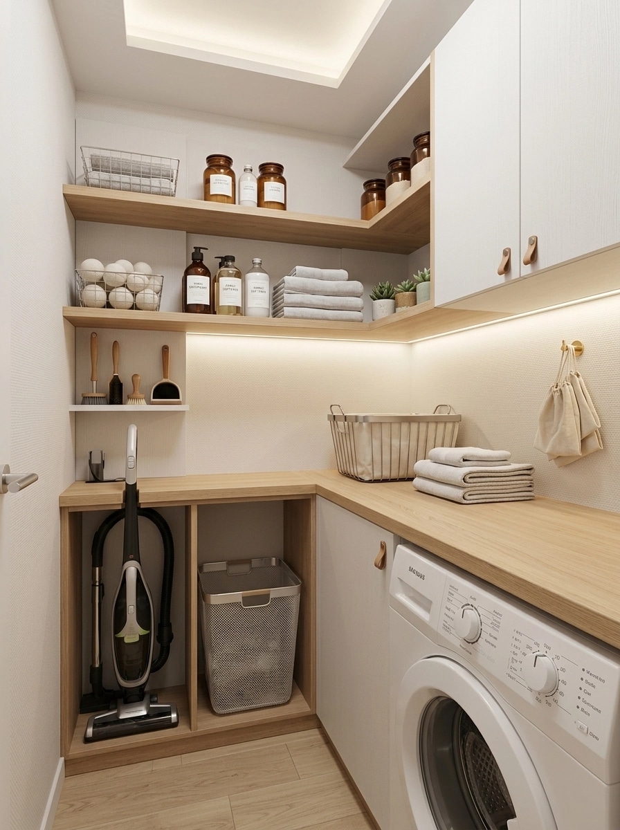 Σχεδιασμός εσωτερικού σε στυλ Scandinavian — laundry από το GenRoom AI