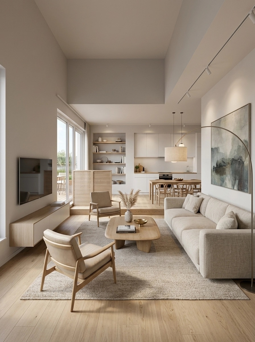 Scandinavian Living Room design — interior photo by GenRoom AI