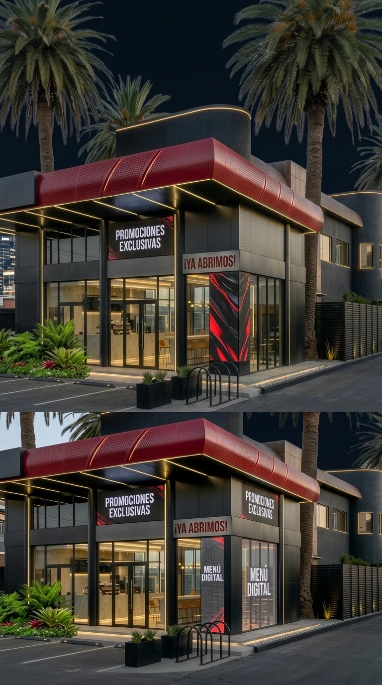 Facade design in Blacktec Facade style — Facade by GenRoom AI