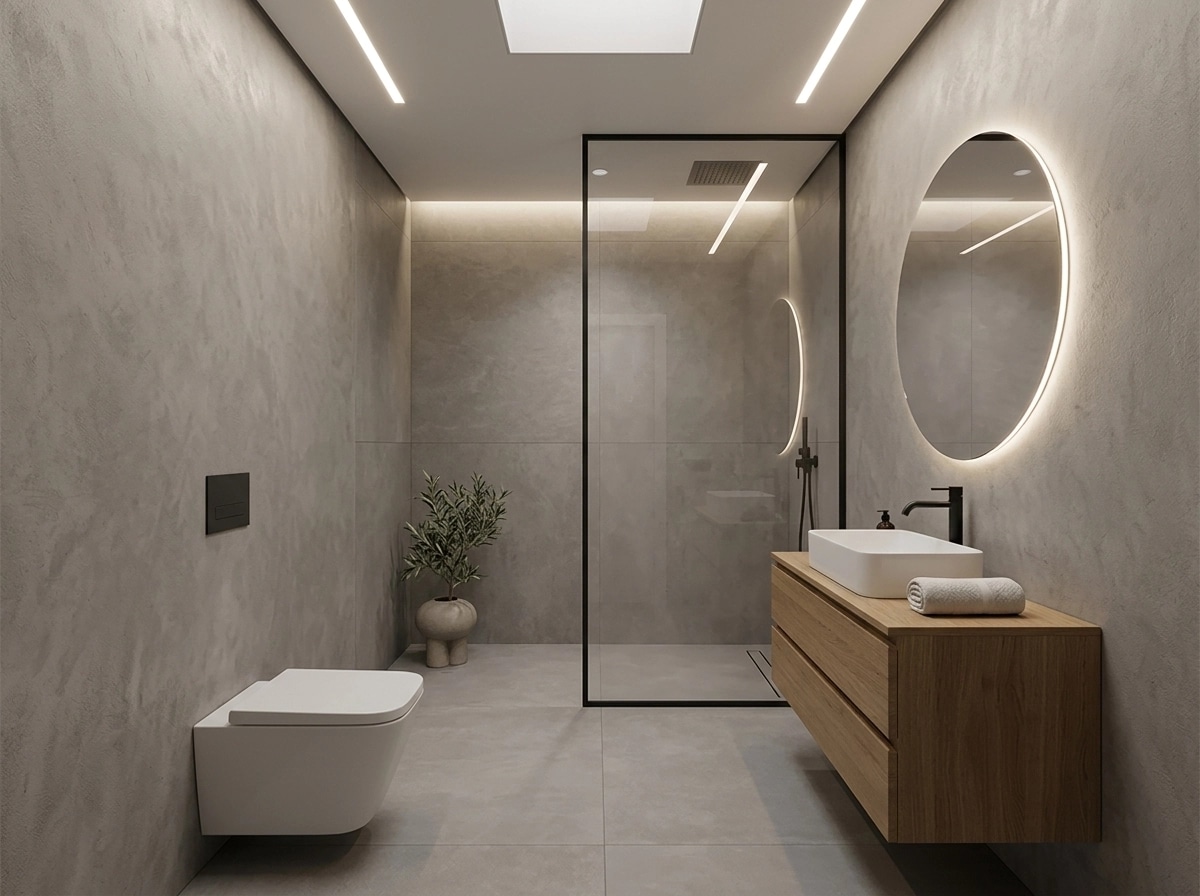Minimalism Bathroom design — interior photo by GenRoom AI