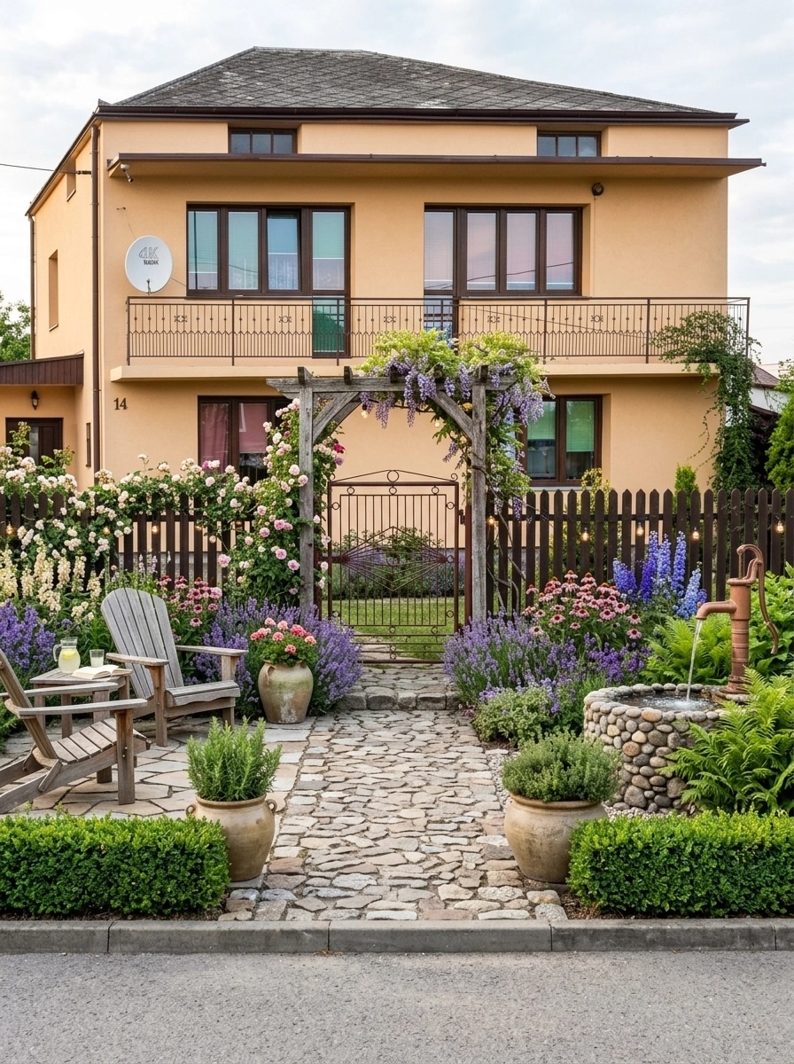 Country Rustic Garden Jardín design — yard photo by GenRoom AI