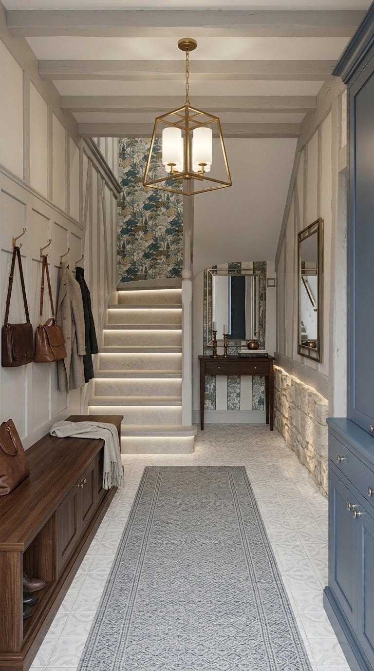 Hallway interior in Transitional style — photo by GenRoom AI