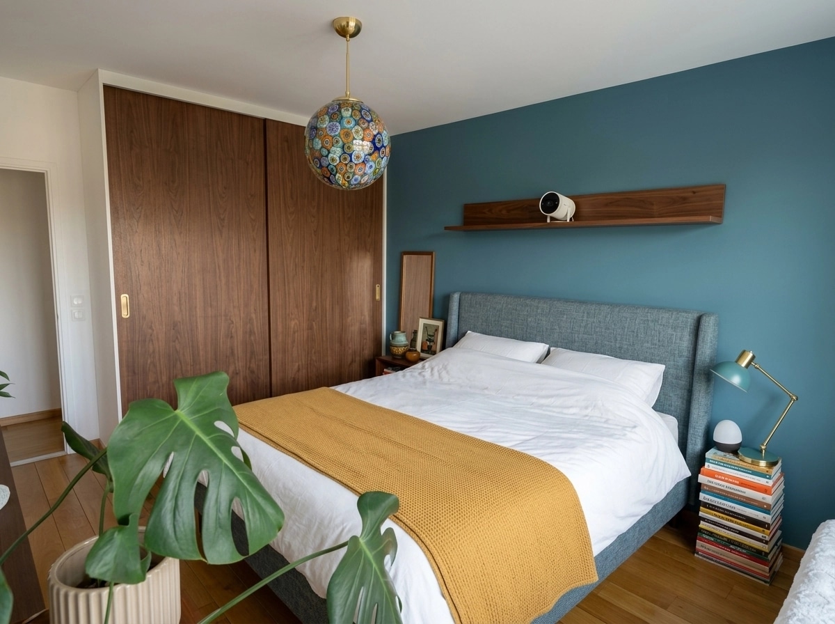 Interior design in Mid-Century Modern style — Bedroom by GenRoom AI