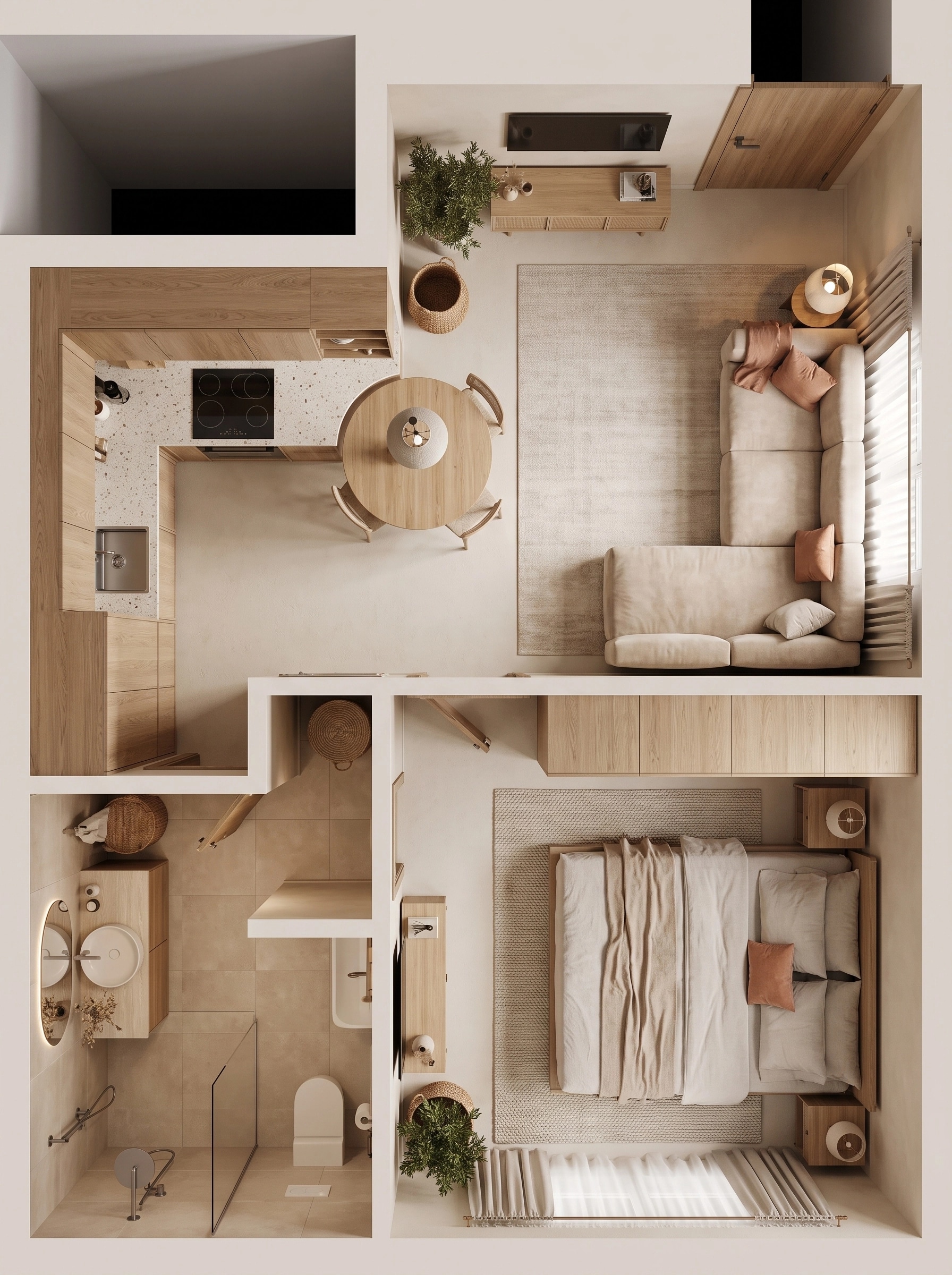 Interior design in Contemporary style — Living Room by GenRoom AI