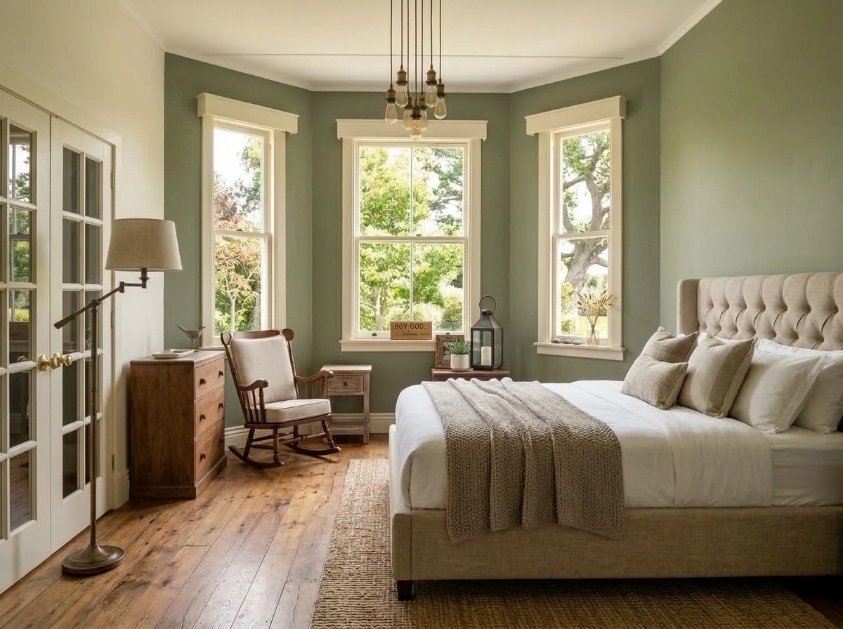 Modern Farmhouse Bedroom design — interior photo by GenRoom AI