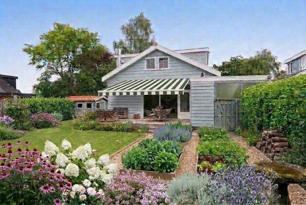 Landscape design in Eco Natural Garden style — Yard by GenRoom AI