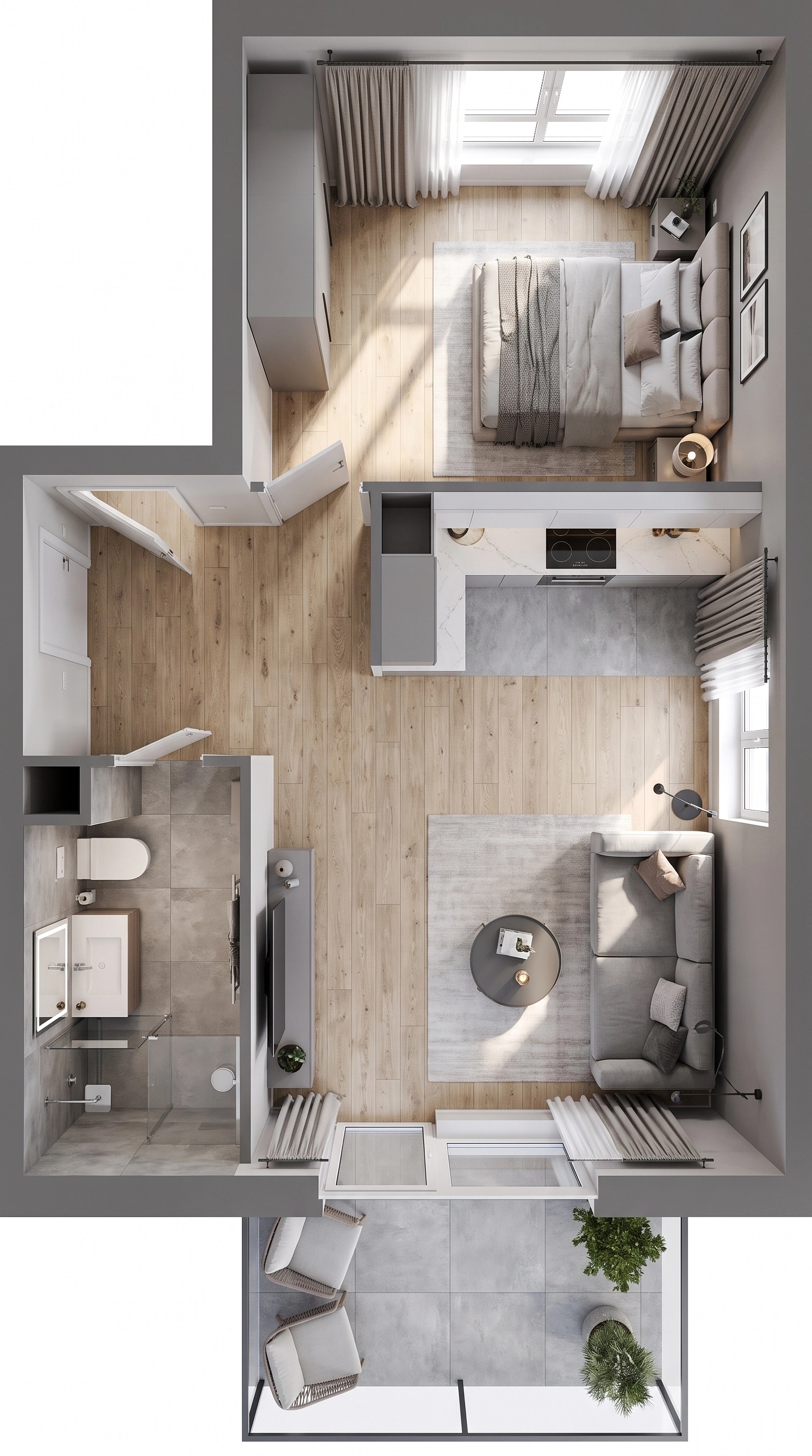 Interior design in Contemporary style — Living Room by GenRoom AI