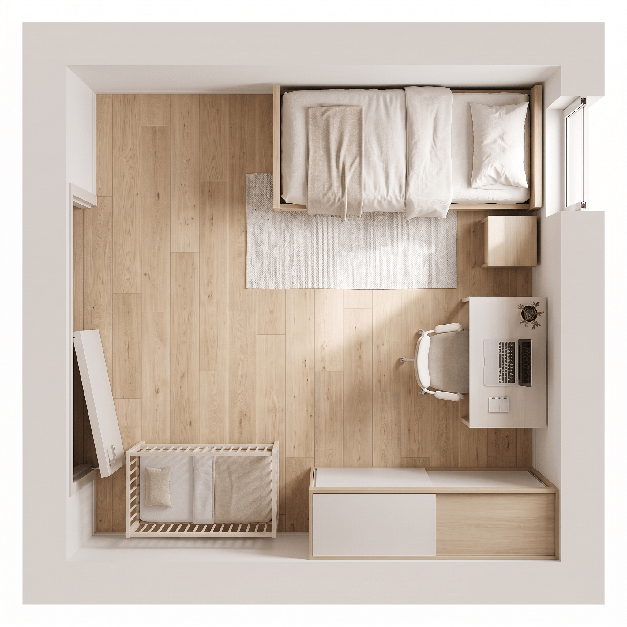 Reka bentuk dalaman dalam gaya Minimalism — Ruang Tamu oleh GenRoom AI