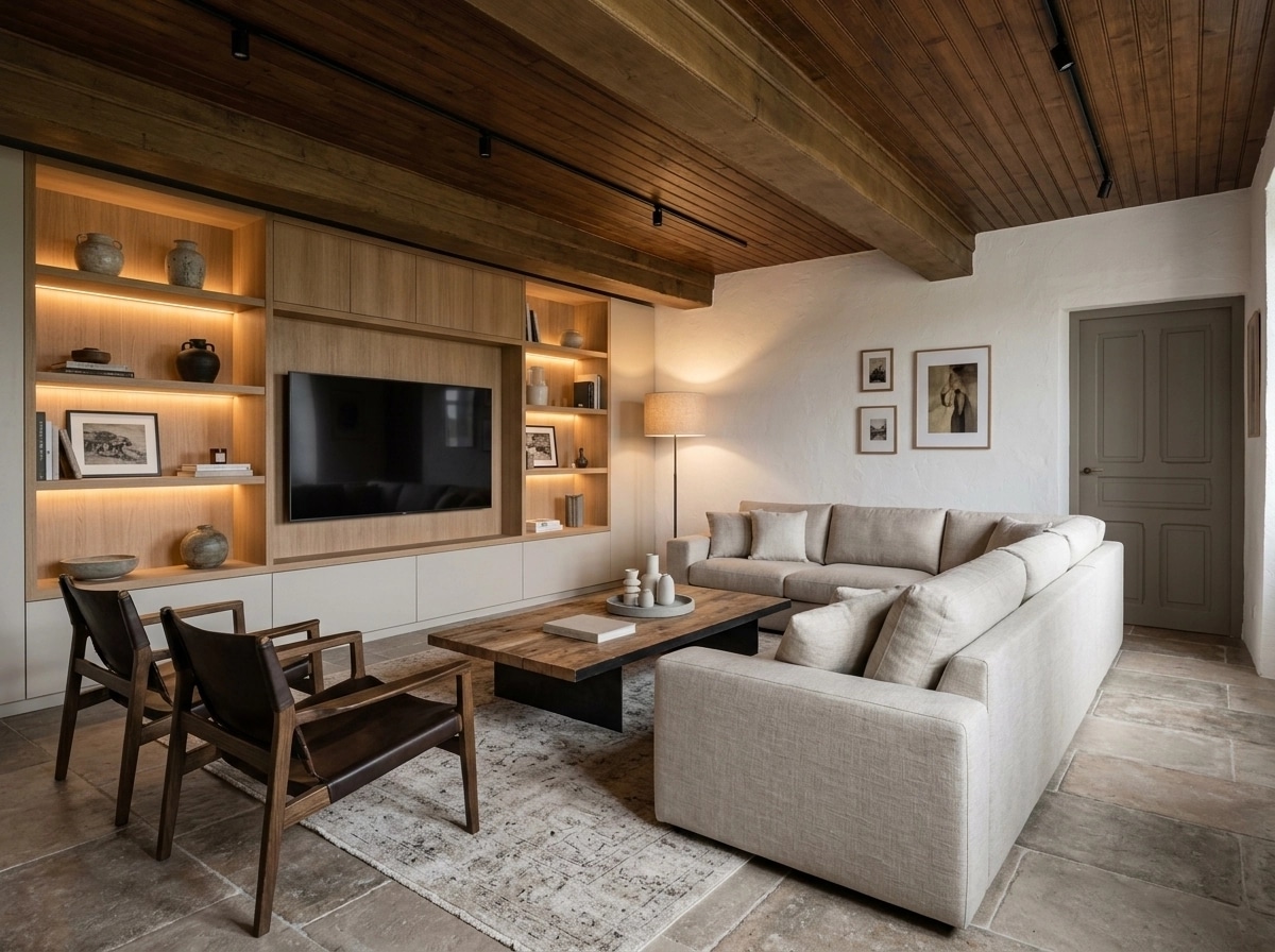 Interior design in Modern Farmhouse style — Living Room by GenRoom AI