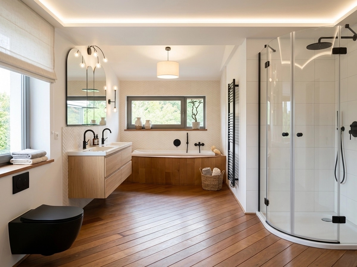 Interior design in Scandinavian style — Bathroom by GenRoom AI