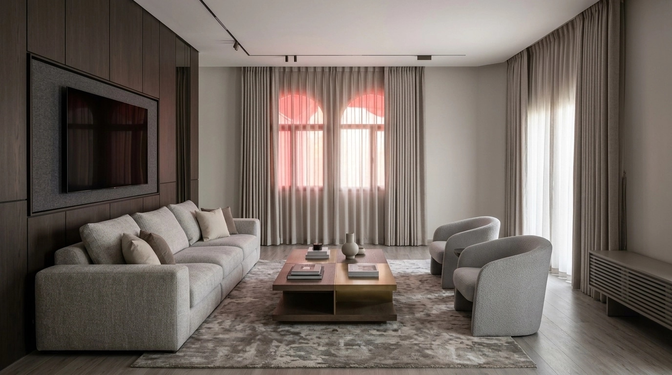 Minimalism Living Room design — interior photo by GenRoom AI