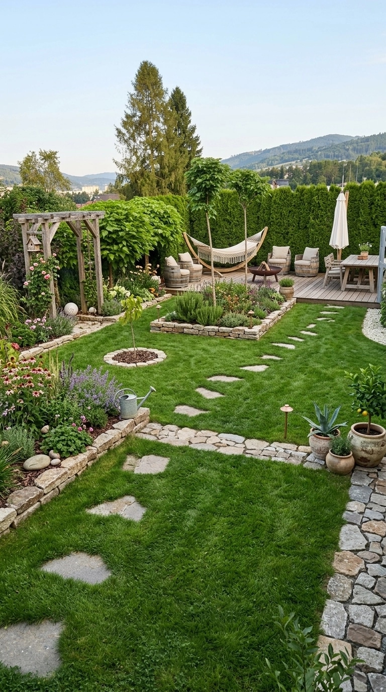 Country Rustic Garden Yard design — yard photo by GenRoom AI