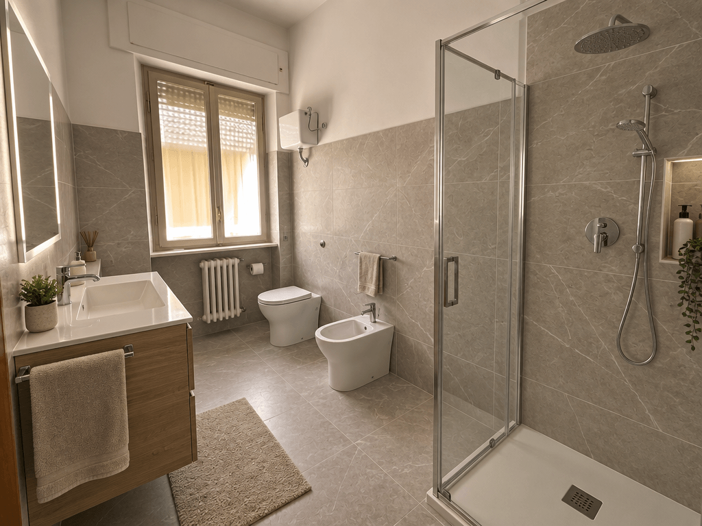 Bathroom interior in no_style style — photo by GenRoom AI