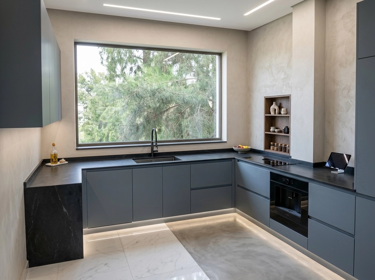 Kitchen interior in Contemporary style — photo by GenRoom AI