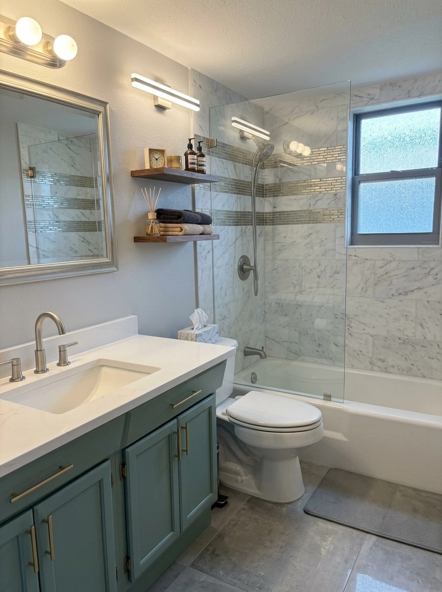 Interior design in Contemporary style — Bathroom by GenRoom AI