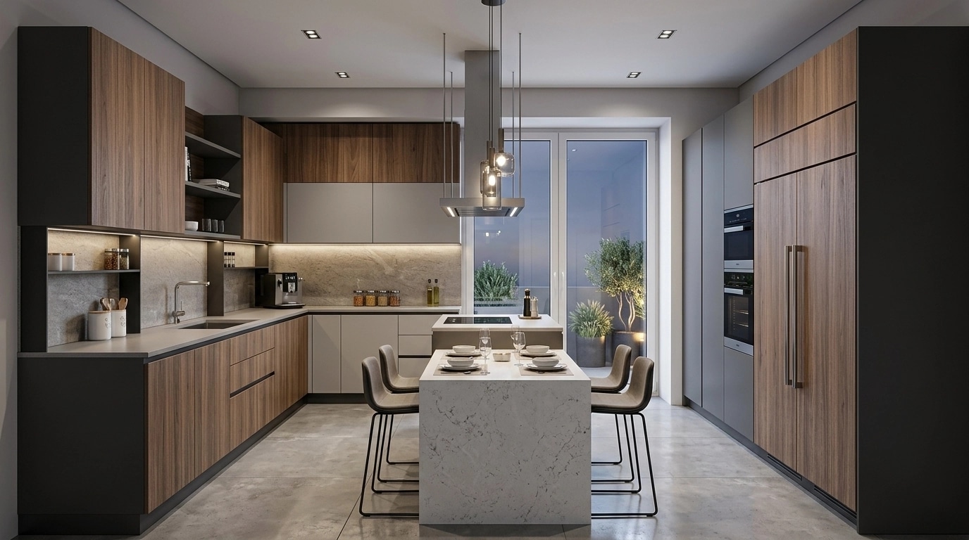 Interior design in Contemporary style — Kitchen by GenRoom AI