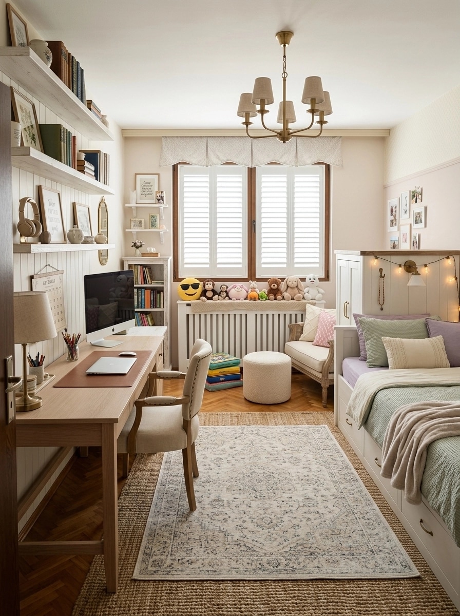 Modern Farmhouse Kids Room design — interior photo by GenRoom AI