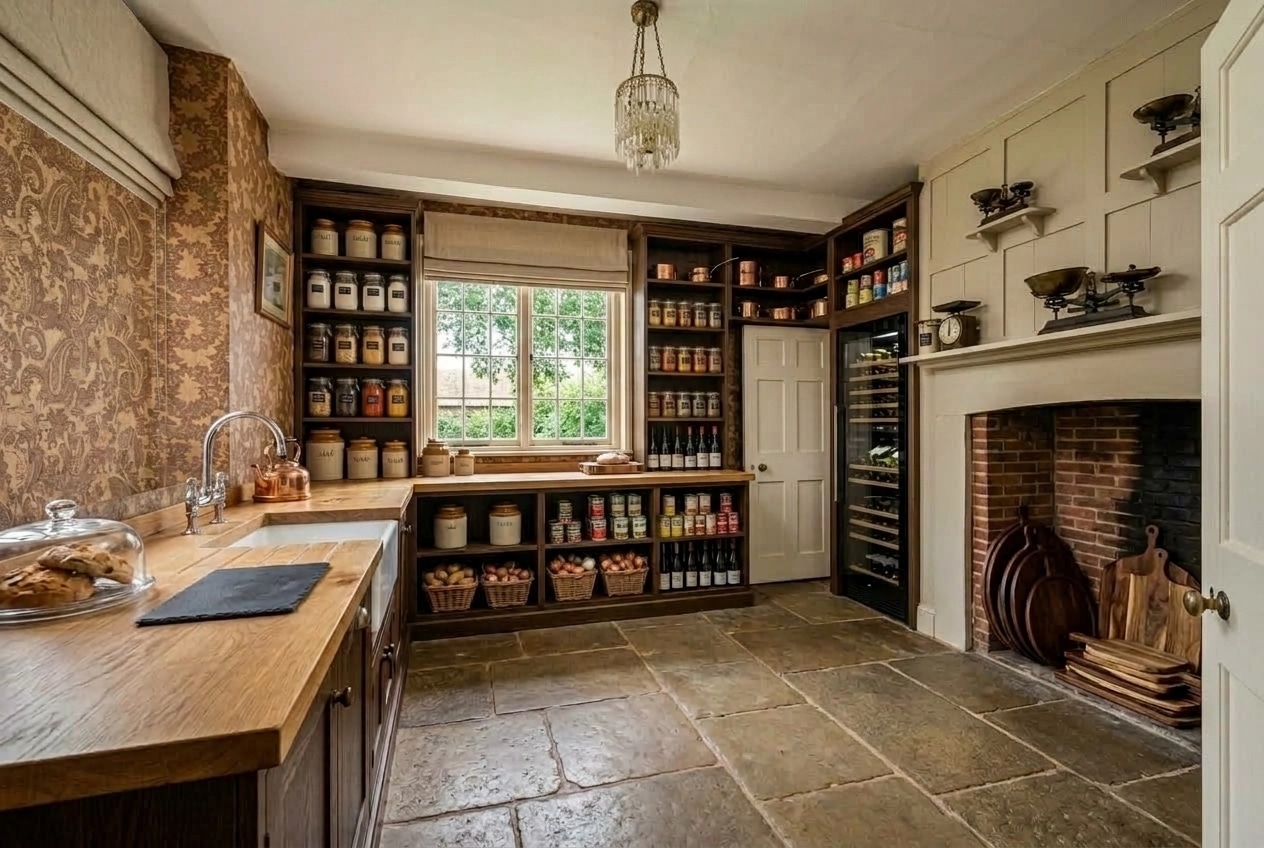 Design de interiores em estilo British — pantry por GenRoom AI